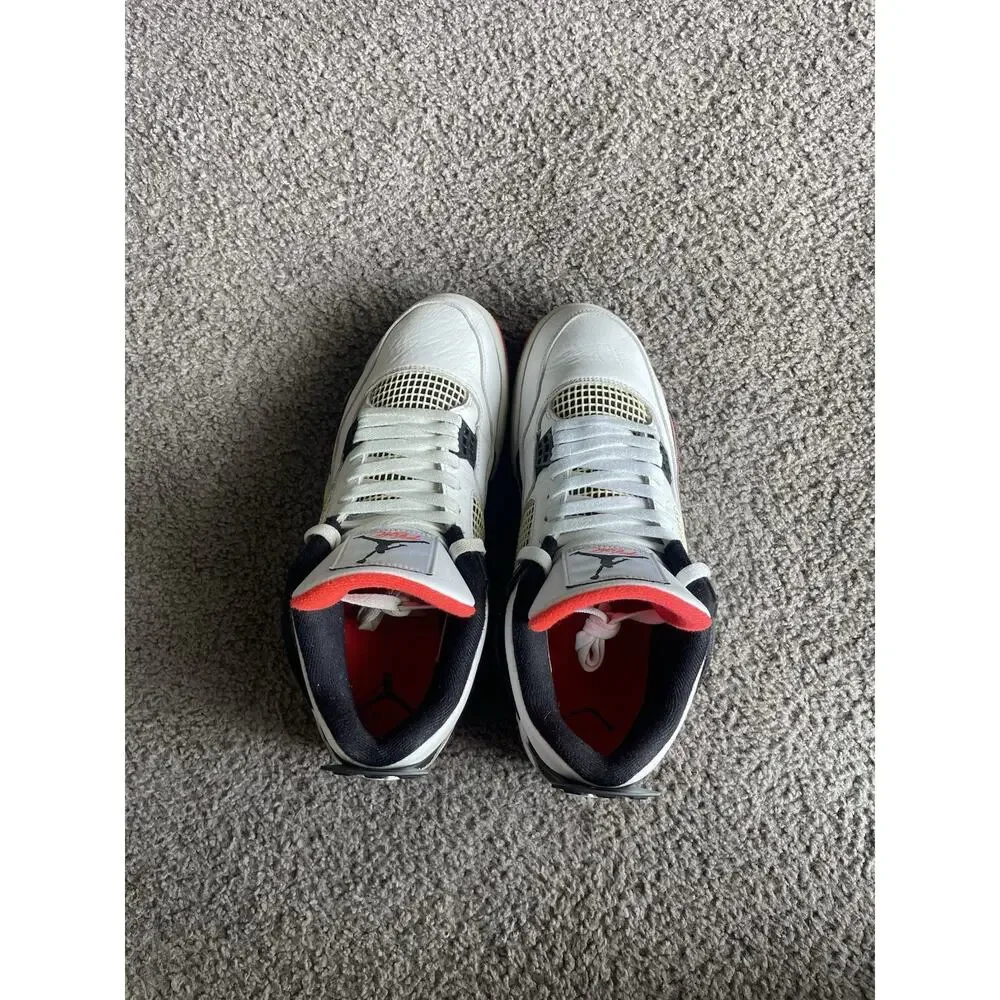 Size 11.5-Air Jordan 4 Retro Pale Citron Bright Crimson 2019